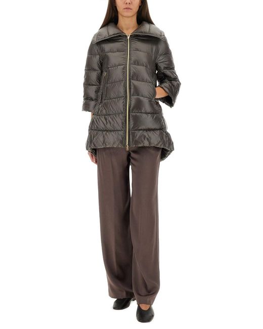 Herno Gray A-Shape Cleofe Jacket