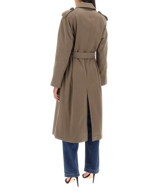 Trorench-coat à poitrine à double poitrine «Bigli» en coton « MVP WARDROBE en coloris Brown