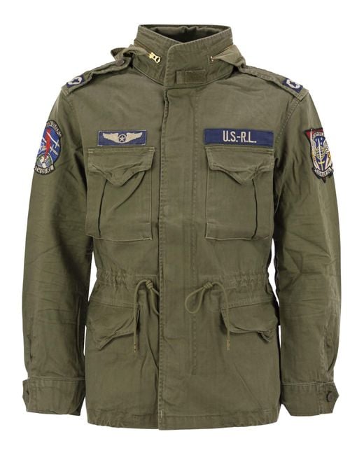La icónica chaqueta militar con logotipo Polo Ralph Lauren de hombre de color Green
