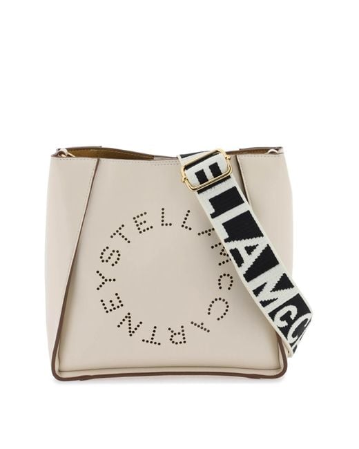 Stella McCartney Natural Crossbody Bag With Perforated Stella Logo