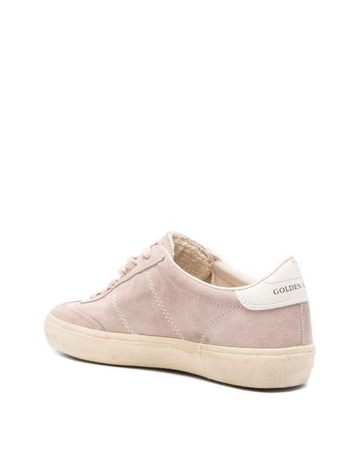 Golden Goose Deluxe Brand Pink Soul-Star Suede Upper Toe And Togue Leather Heel