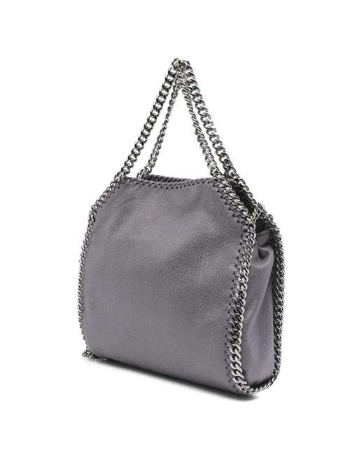 Stella McCartney Brown Falabella Mini Tote Bag With Chain Trim