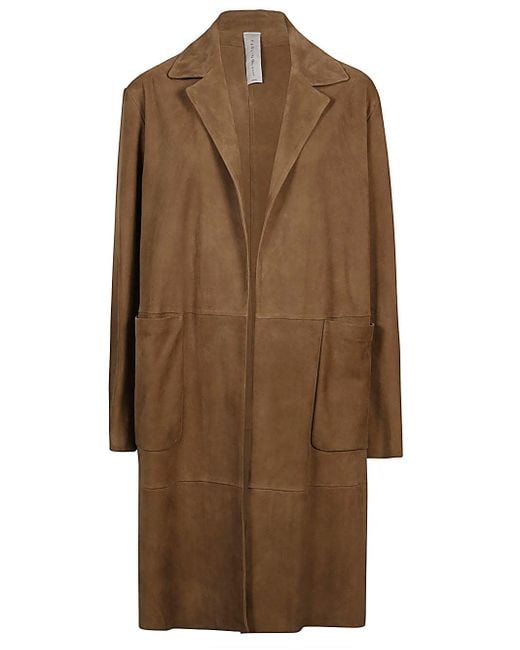 FURLING BY GIANI Brown Furling von Giani Wildleder Midi Mantel