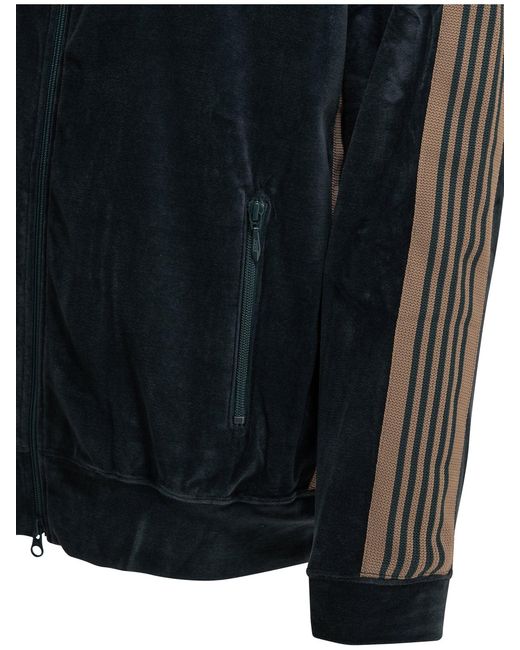 Sweat-shirt zippé "Track" Needles en coloris Blue