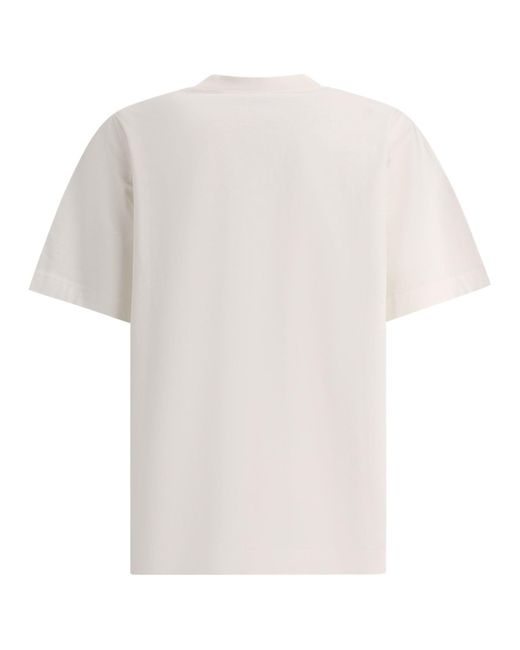 Camiseta de algodón de rosa Burberry de color White