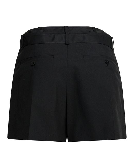 Sacai Black " X Suiting" Formal Shorts
