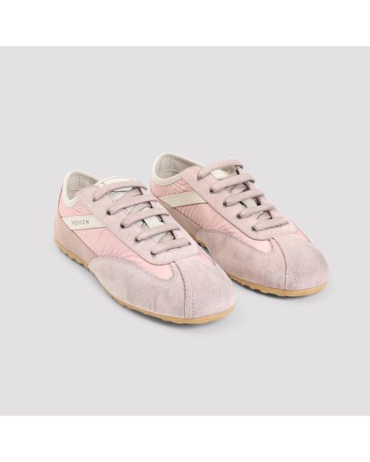 McQueen Pink Suede Sneakers