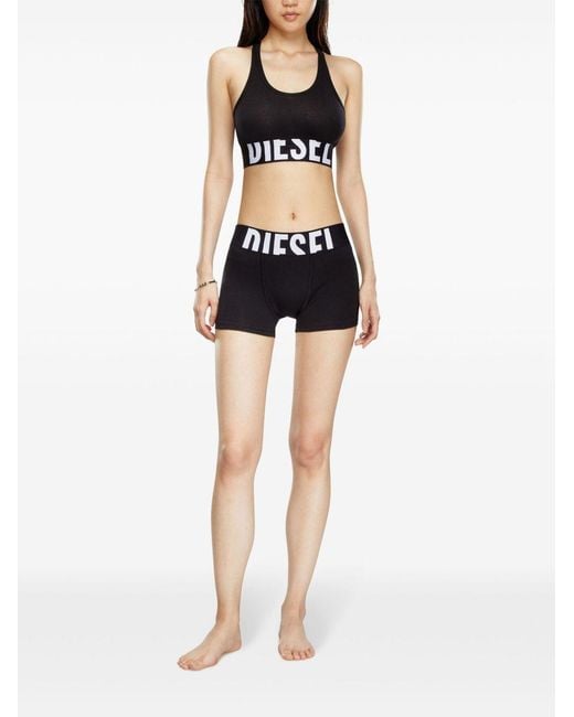 DIESEL Black Logo Bralette Bra