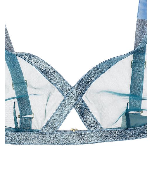 Iridescent Sable Tulle Top Tom Ford en coloris Blue