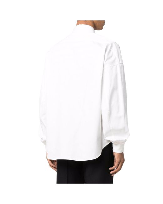Alexander McQueen White Skull-embroidered Shirt