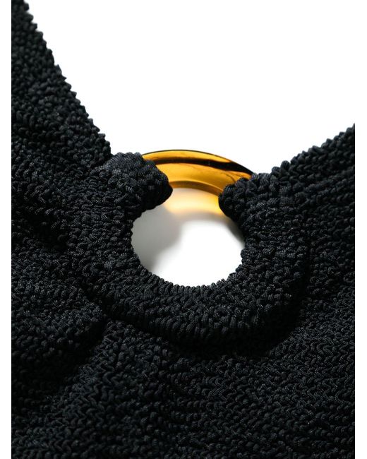 Hunza G Gekreukt Badpak in het Black