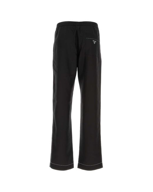 Prada Black Silk Pyjama Pant for men