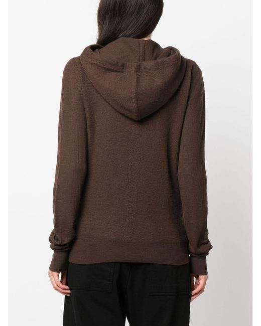 Sudadera Con Capucha Y Cremallera Rick Owens de color Brown