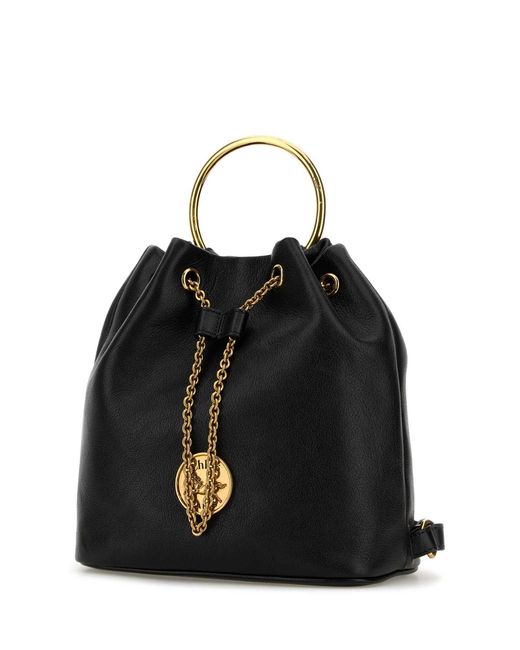 Chloé Black Leather Small Bracelet Backpack