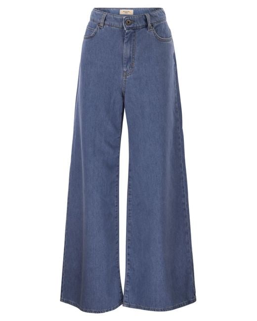 Weekend by Maxmara Blue Wkdvega Wide Leg Denim Jeans