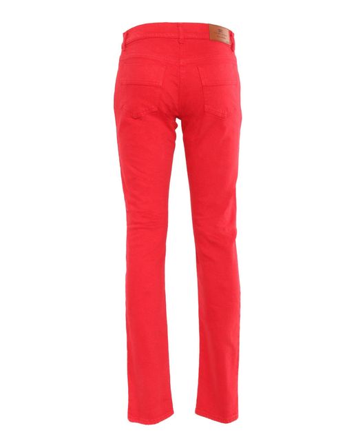 Elisabetta Franchi Red Fitted Jeans