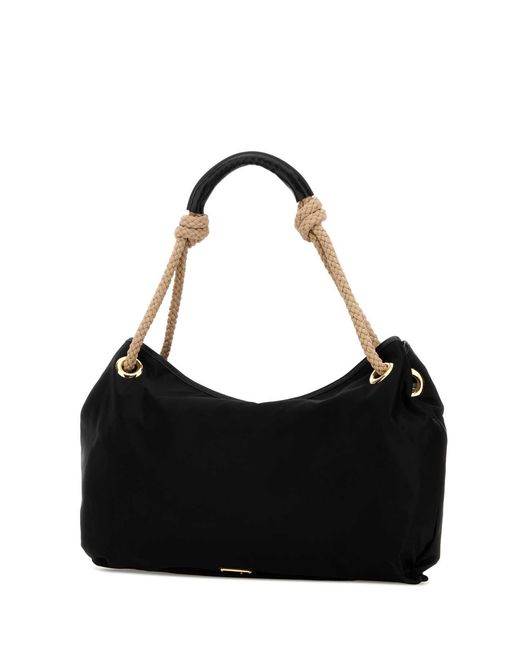 Prada Black Fabric Shopping Bag