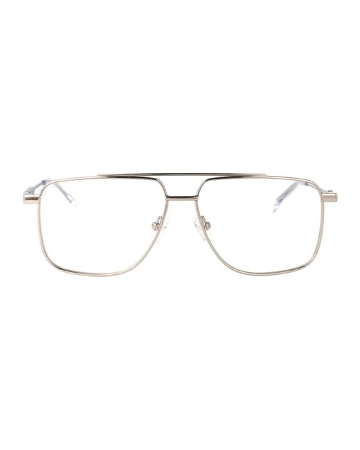 McQueen Metallic Alexander Mc Queen Aviator Optical Am0480 O 001