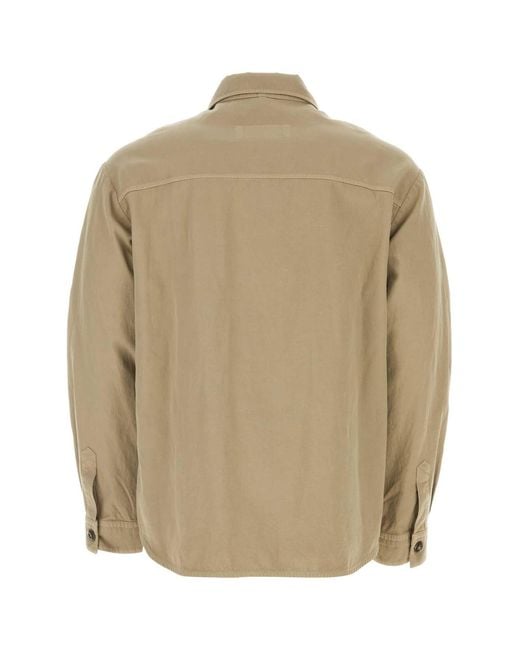 Fay Natural Cappuccino Cotton Blend Shirt for men