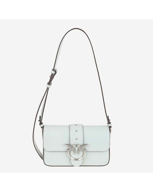 Pinko Gray Mini Leather Bag