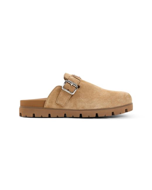 Prada Brown Suede Sabot