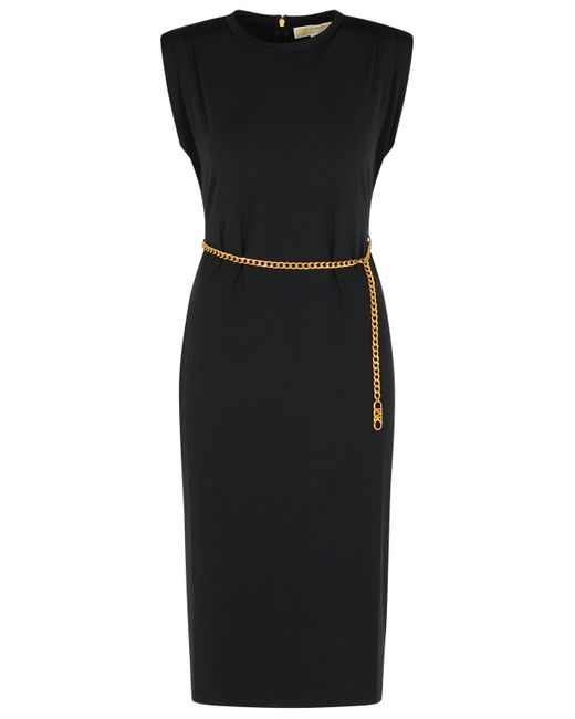 Michael Kors Black Polyester Mischkleid