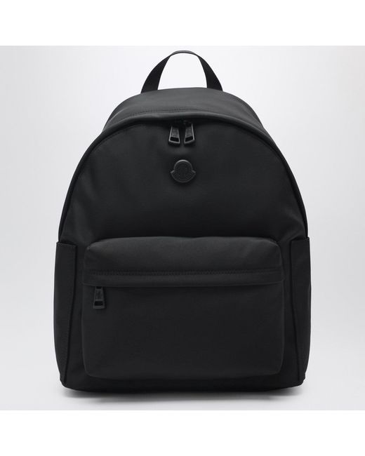 Moncler Black New Pierrick Backpack With Metal Logo for men