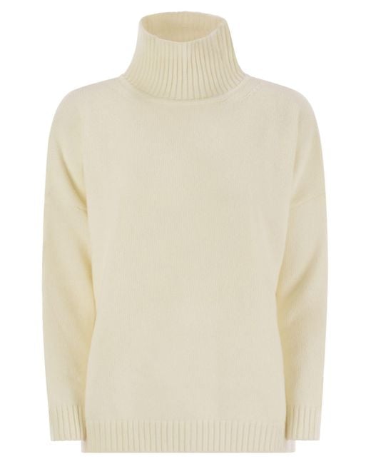 Fin de semana Max Mara Borgia Wool Turtleneck Sweater Weekend by Maxmara de color White