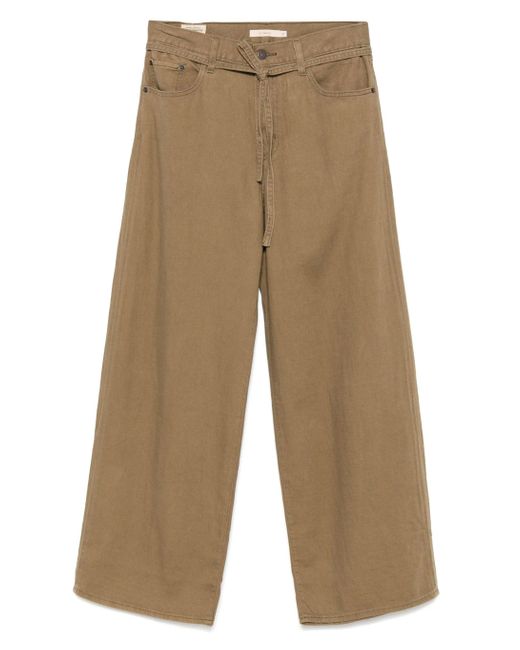Levi's Xl Rechte Kappertjes Linnen in het Natural