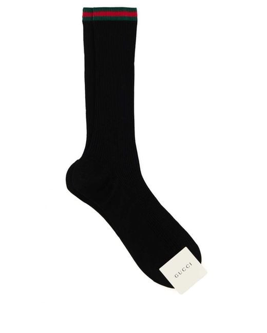 Gucci Black Cotton Blend Socks for men