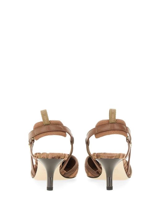 Fendi Brown Slingback Shoe "hummingbird Lite"