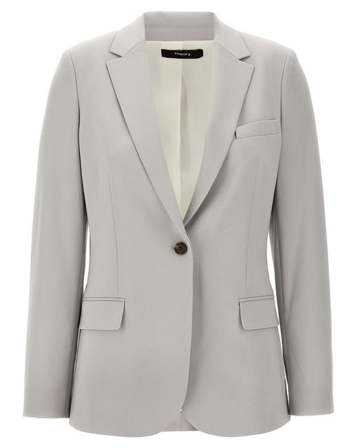 Teoria Blazer "Graffetta" di Theory in Gray
