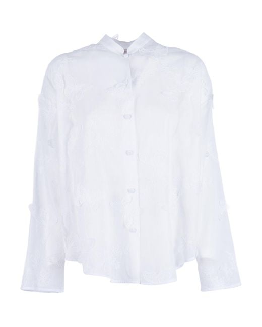 MAZZARELLI CAMICIE White Camicia Mod. Terry