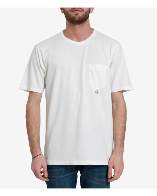 C P Company White T Shirts And Polos for men