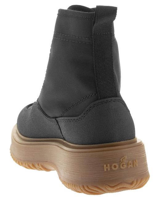 Hogan Untraditional Laced Boot in het Black