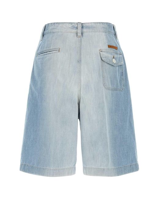 Marni Blue Denim Bermuda Shorts for men