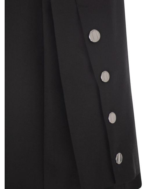 Sportmax Black Refined Stretch Wool Blazer With Tailored Silhouette