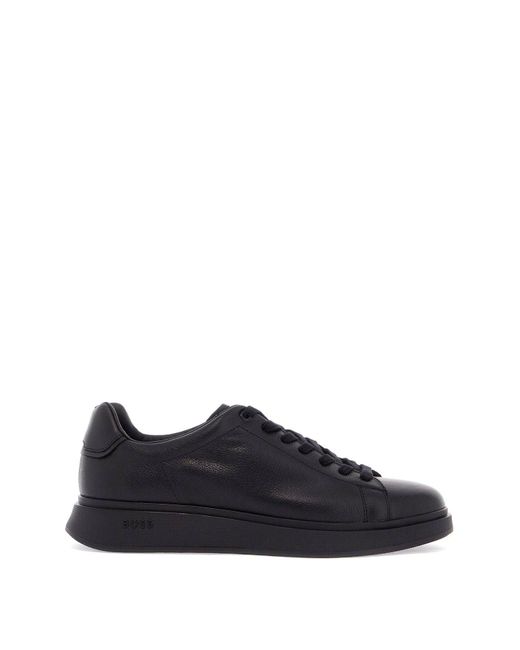 Boss Black Bulton Runn Gr Leather Sneakers With Rubber Sole for men