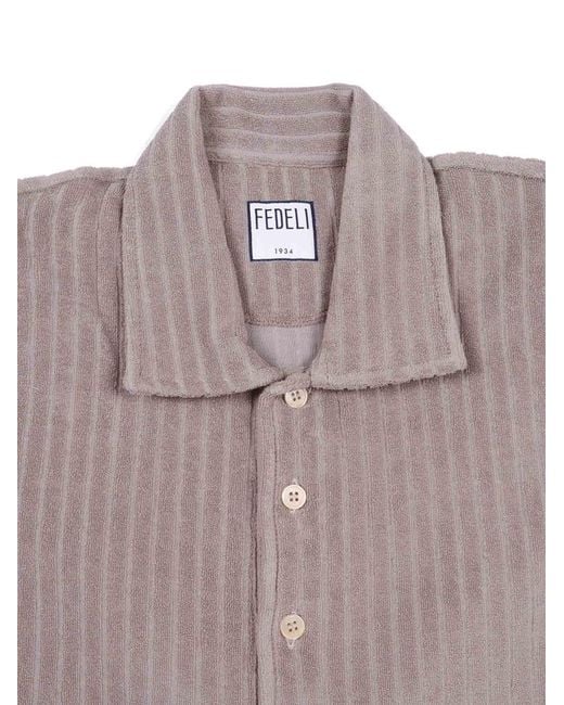 Fedeli Purple Polo Shirt S/S Knitted