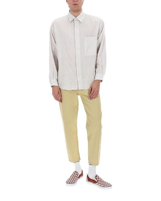 AMISH White Camicia for men