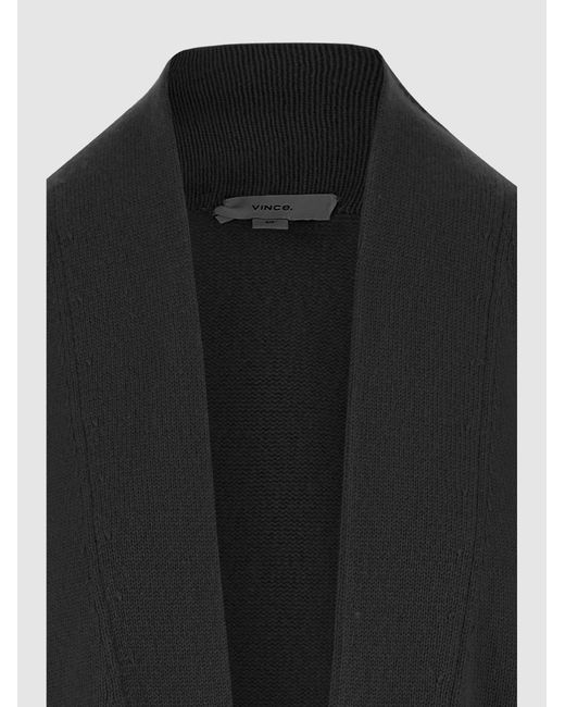 Vince Black Cardigan Open-Front Cashmere