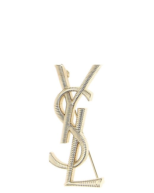 Saint Laurent 'cassandre'-broche in het Metallic