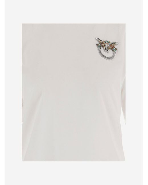 Pinko White Cotton T-Shirt