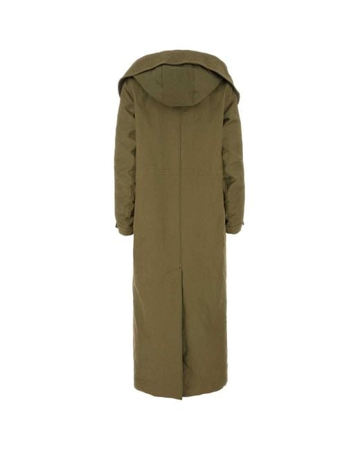 Prada Green Single-Breasted Long Coat