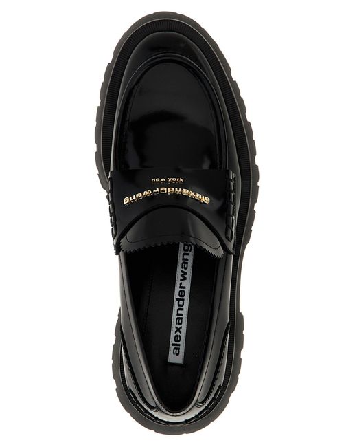 Alexander Wang Black Bürstete Leder -Carter -Slipper