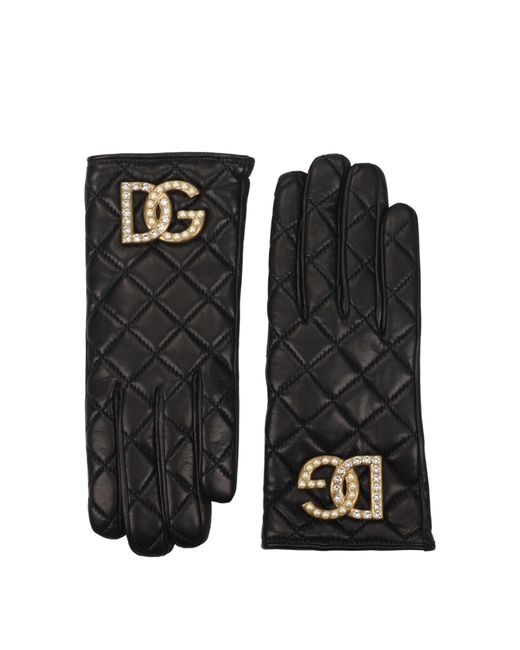 Dolce & Gabbana Black Dolce&Gabbana Guanti Donna Pelle Nero