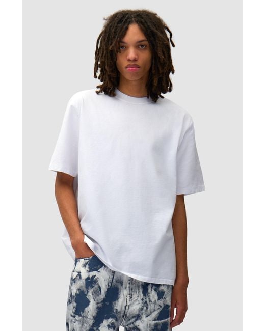 Arte' White Blocks Print T Shirt