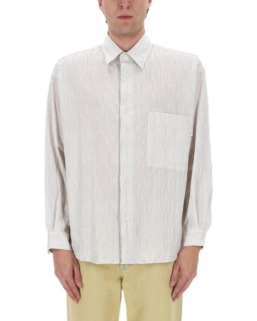 AMISH White Camicia for men