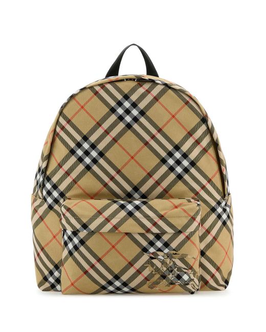 Burberry Metallic Nova Check Backpack for men