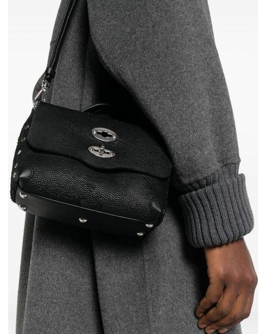 ZANELLATO CAPSULE Black Postina Cbi Baby Leather Handbag
